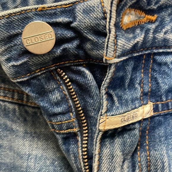 Closed Denim - Organic Cotton HighRise Wide Legged Tapered Denim Jeans Blue 26 - Picture 5 of 15